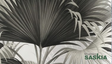 Papel pintado, hojas de palmera